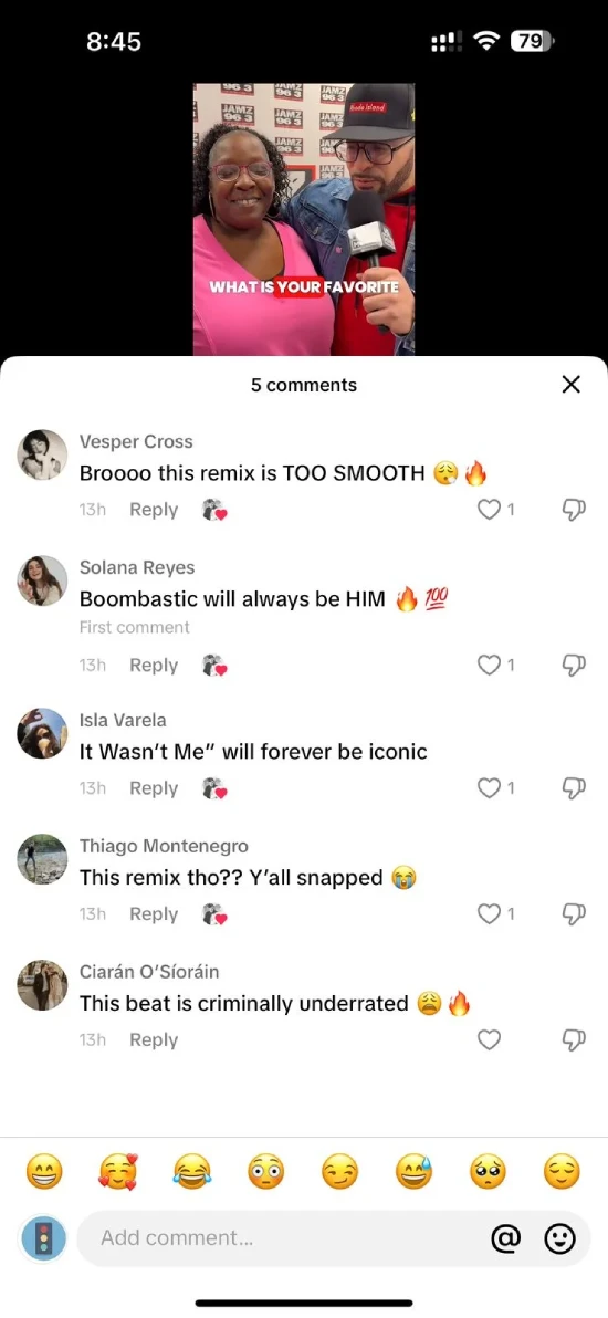 When you buy custom tiktok comments from SocioTraffic you will receive real comments as shown in the image