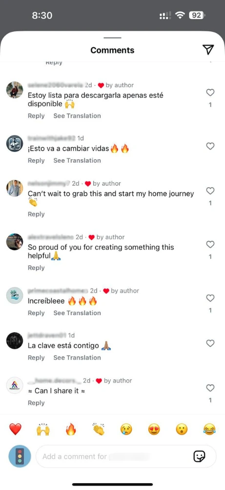 Custom comments on Instagram posts after buying from a trusted provider.