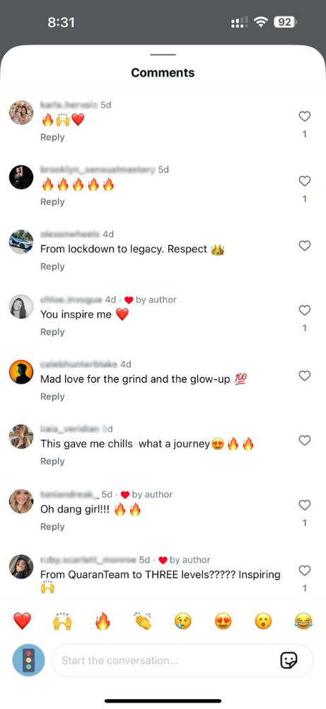 Instagram comments that look real, shown after buying comments online.