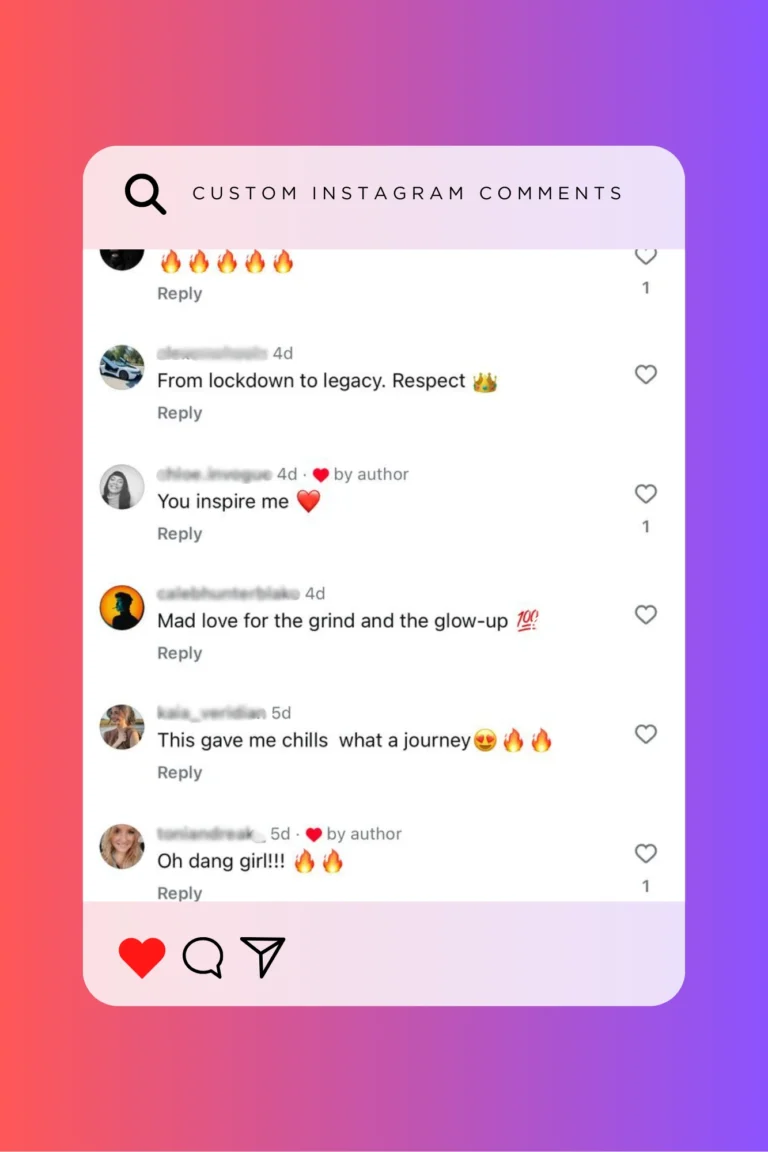 Example of custom Instagram engagement after users buy Instagram comments to boost post credibility and interaction.